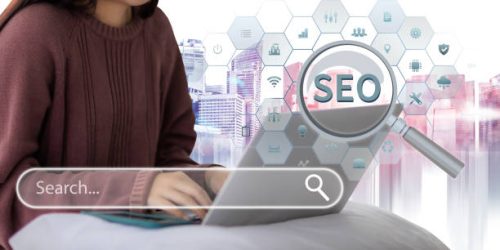 Business, Technology, Internet and network concept. SEO Search engine optimization marketing ranking.